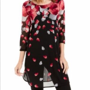 Alfani Printed Sheer Tunic